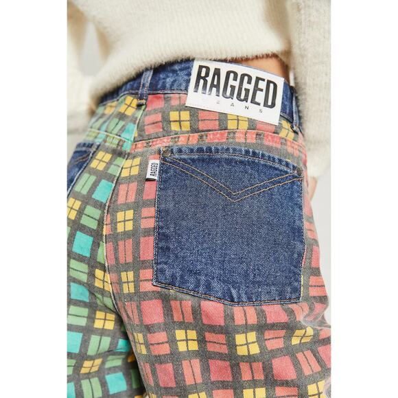 The Ragged Priest Hot Rod Mix Check Dad Jeans - 26 - Picture 11 of 16